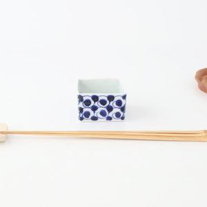 Small Square Bowl Blue Wave | Kobachi Hasami Ware