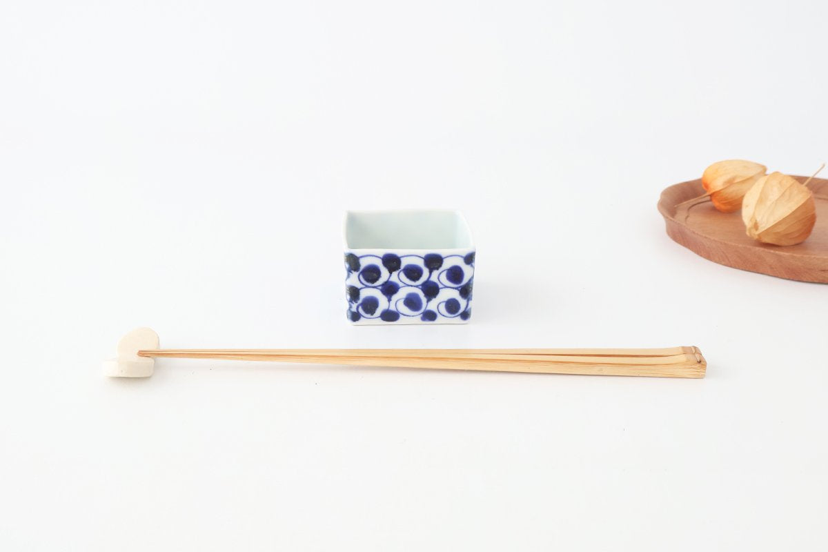 Small Square Bowl Blue Wave | Kobachi Hasami Ware