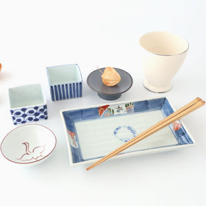 Small Square Bowl Blue Wave | Kobachi Hasami Ware