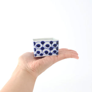 Small Square Bowl Blue Wave | Kobachi Hasami Ware