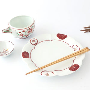 Koyo Kiln Flower-shaped Plate Red and White Plum | Arita Ware