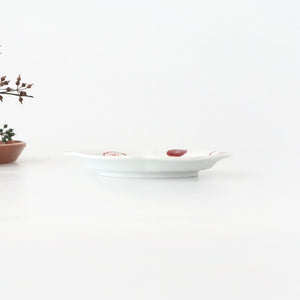 Koyo Kiln Round flowe-shape Small Plate Red and White Plum | Arita Ware