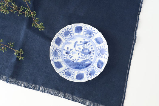 Plate Underglaze Blue Fuyo-de 18㎝/7in | Arita Ware