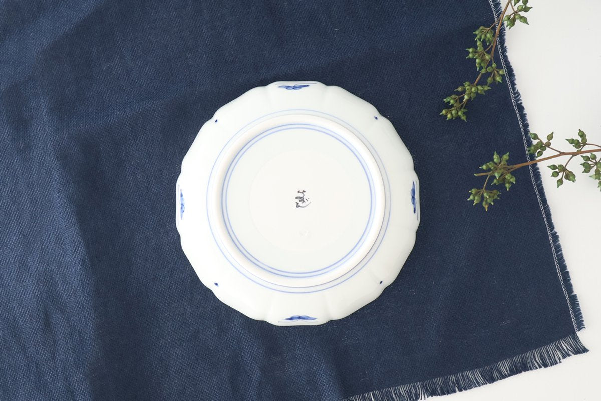 Plate Underglaze Blue Fuyo-de 18㎝/7in | Arita Ware