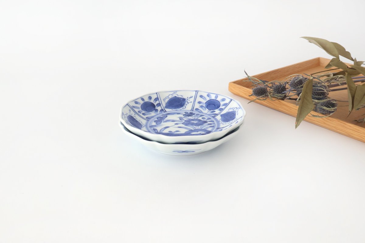 Small Plate Underglaze Blue Fuyo-de 10㎝/4in | Arita Ware