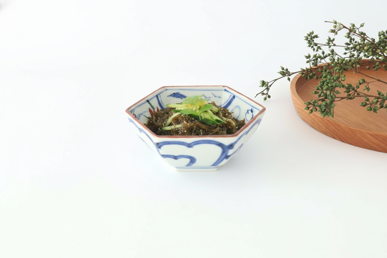 Small Hexagonal Bowl Children's Pattern  | Kobachi Hasami Ware