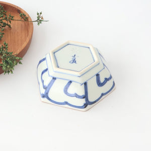 Small Hexagonal Bowl Children's Pattern｜Kobachi Hasami Ware