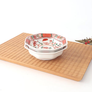 Octagonal Plate Blue and Red 7.6㎝/3in｜Arita Ware