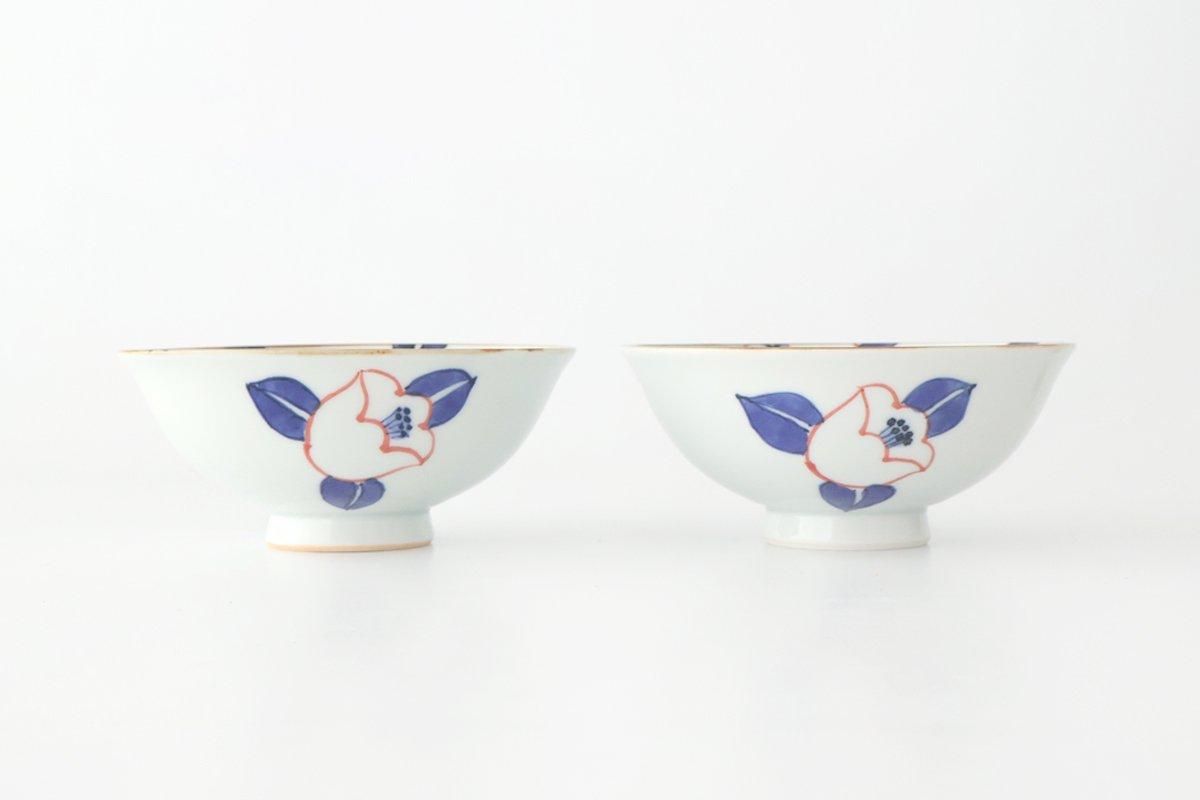 Rice Bowl Red Camellia | Arita Ware