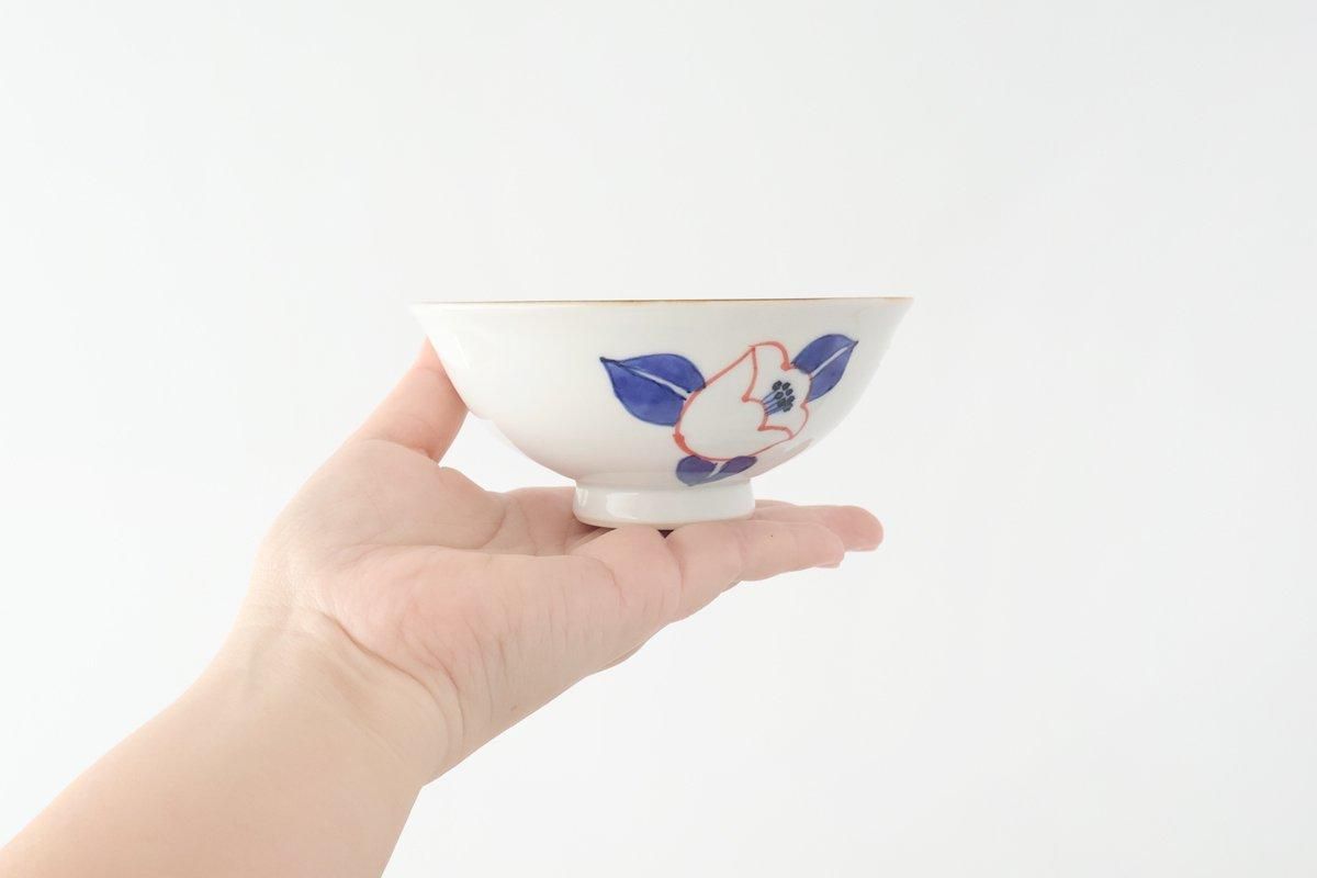 Rice Bowl Red Camellia | Arita Ware