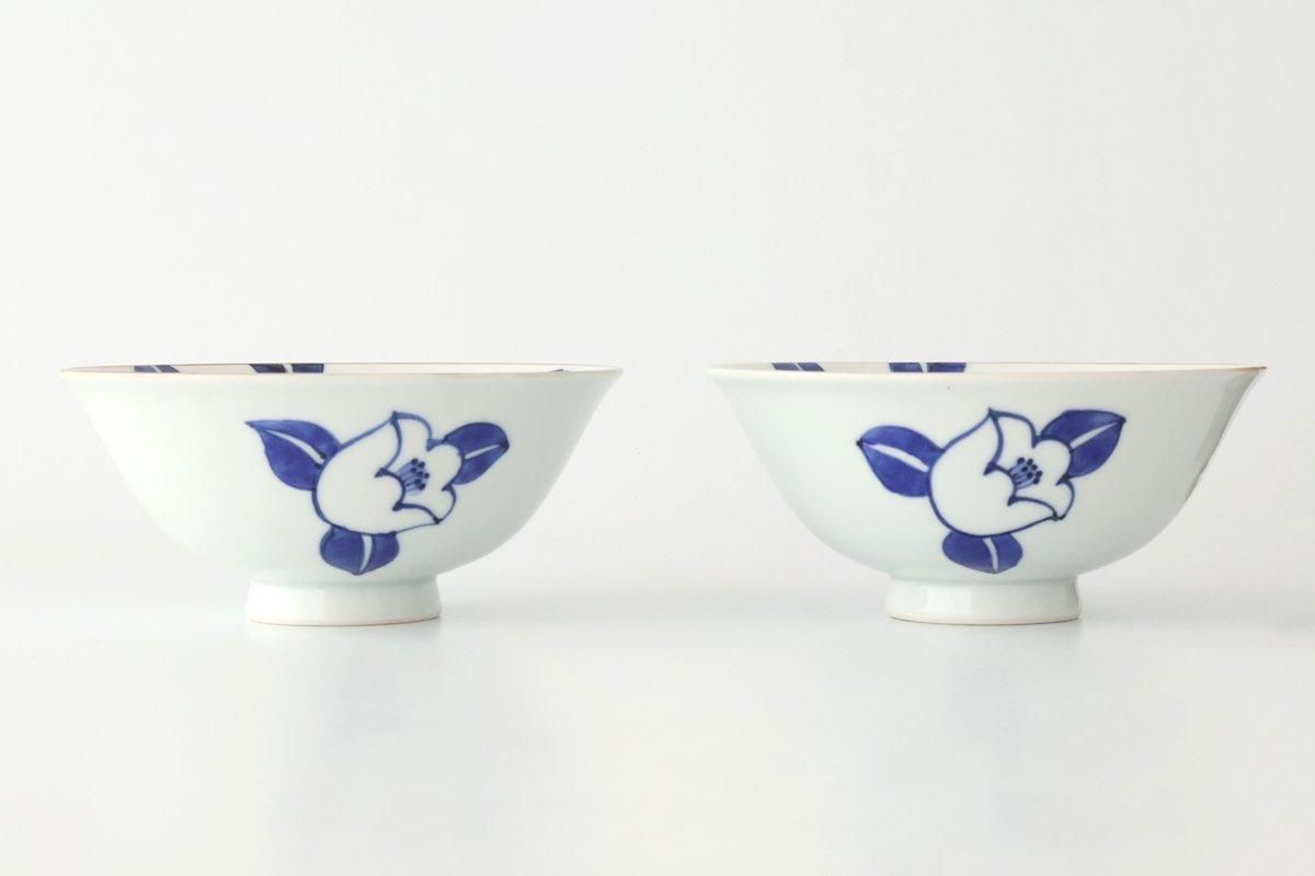 Rice Bowl Blue Camellia | Arita Ware