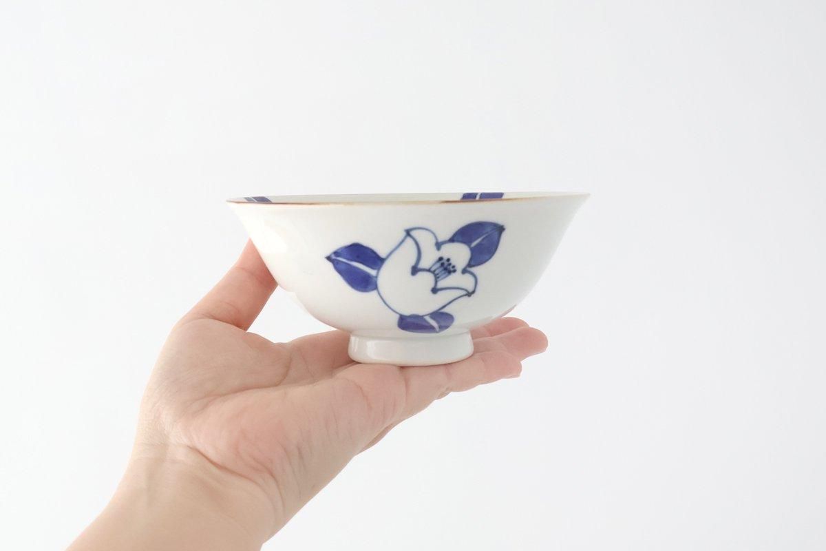 Rice Bowl Blue Camellia | Arita Ware