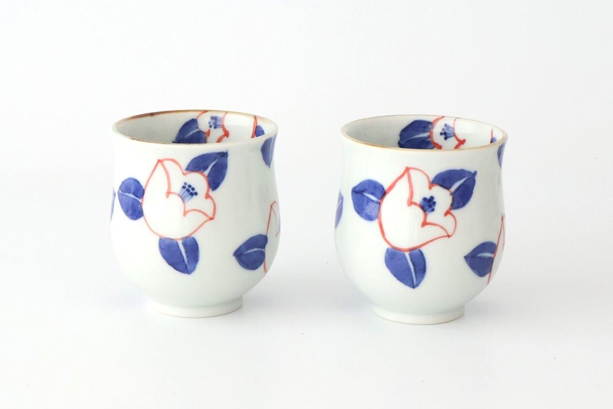 Japanese Cup Red Camellia | Yunomi Arita Ware