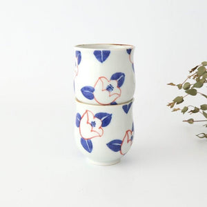 Japanese Cup Red Camellia | Yunomi Arita Ware