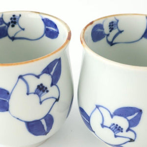 Japanese Cup Blue Camellia | Yunomi Arita Ware