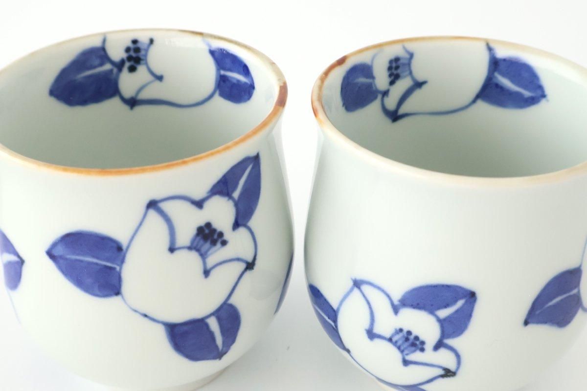 Japanese Cup Blue Camellia | Yunomi Arita Ware