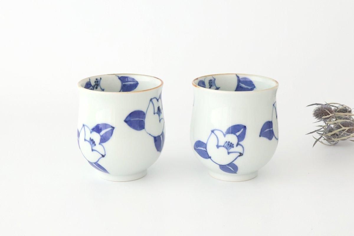 Japanese Cup Blue Camellia | Yunomi Arita Ware