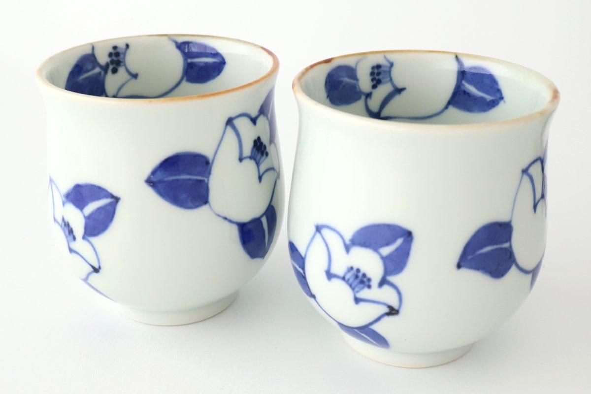 Japanese Cup Blue Camellia | Yunomi Arita Ware