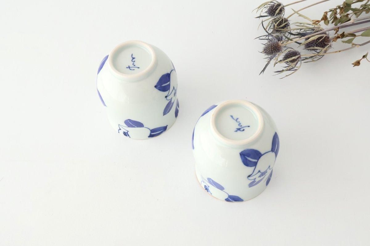 Japanese Cup Blue Camellia | Yunomi Arita Ware