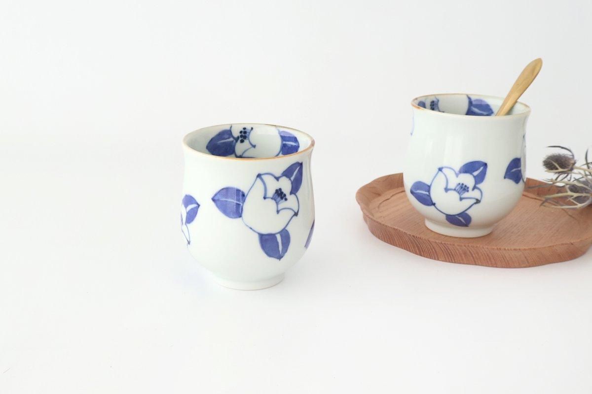 Japanese Cup Blue Camellia | Yunomi Arita Ware
