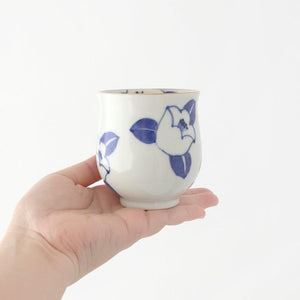 Japanese Cup Blue Camellia | Yunomi Arita Ware