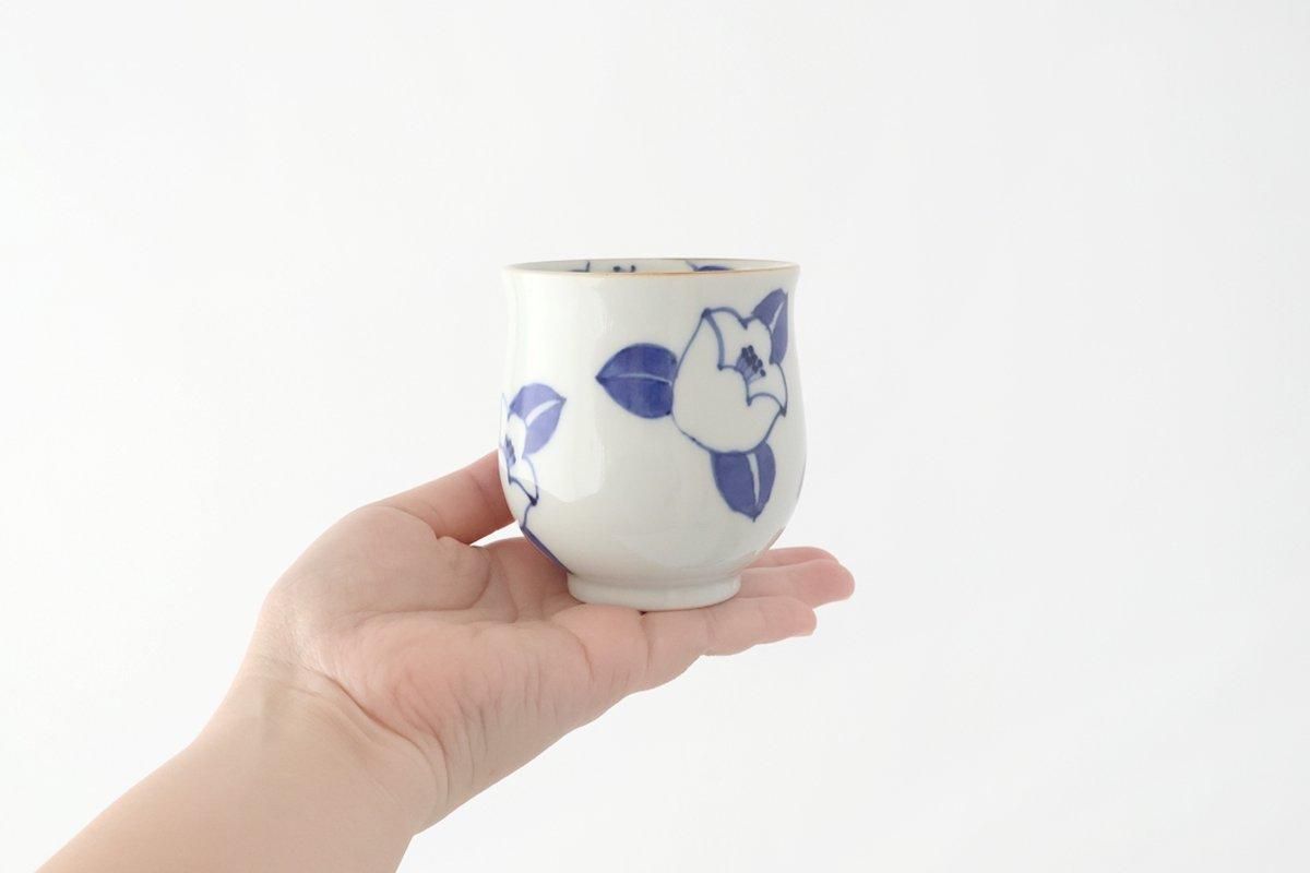 Japanese Cup Blue Camellia | Yunomi Arita Ware