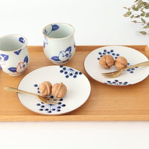 Japanese Cup Blue Camellia | Yunomi Arita Ware