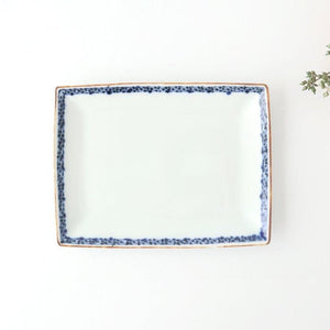 Rectangle Plate Bule Rim | Sushi Plate Arita Ware