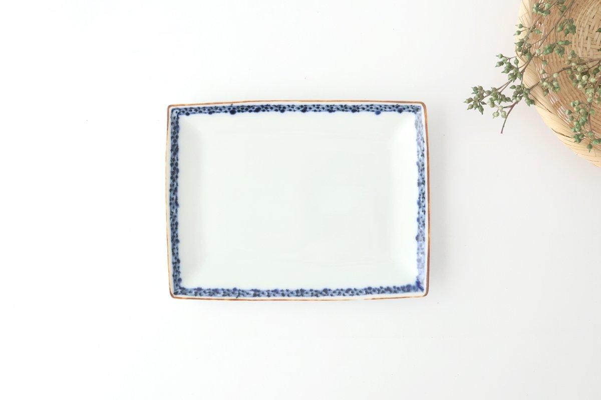 Rectangle Plate Bule Rim | Sushi Plate Arita Ware