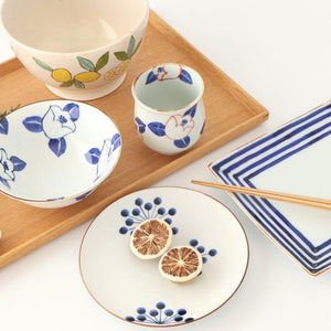 Rectangle Plate Bule Rim | Sushi Plate Arita Ware