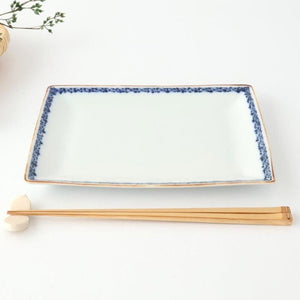 Rectangle Plate Bule Rim | Sushi Plate Arita Ware