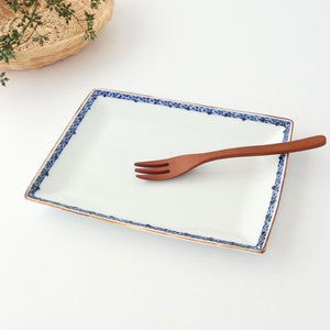 Rectangle Plate Bule Rim | Sushi Plate Arita Ware