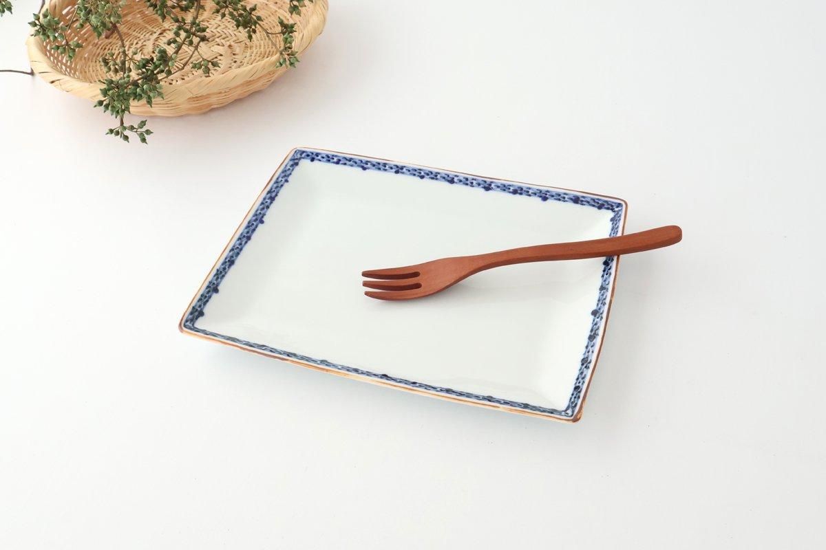 Rectangle Plate Bule Rim | Sushi Plate Arita Ware