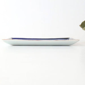 Rectangle Plate Bule and White Stripes | Sushi Plate Arita Ware