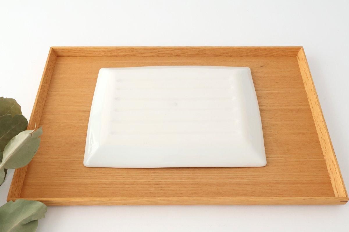 Rectangle Plate Bule and White Stripes | Sushi Plate Arita Ware