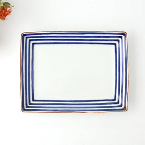 Rectangle Plate Lattice Pattern | Sushi Plate Arita Ware