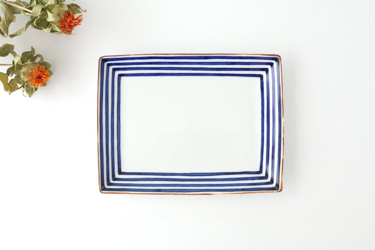Rectangle Plate Lattice Pattern | Sushi Plate Arita Ware
