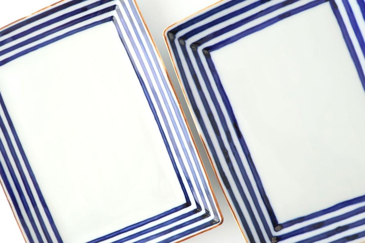 Rectangle Plate Lattice Pattern | Sushi Plate Arita Ware