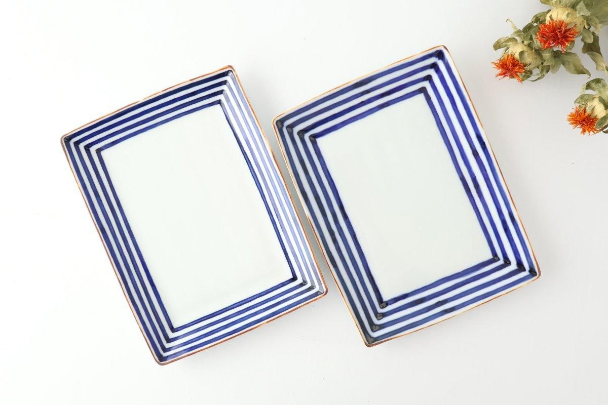 Rectangle Plate Lattice Pattern | Sushi Plate Arita Ware