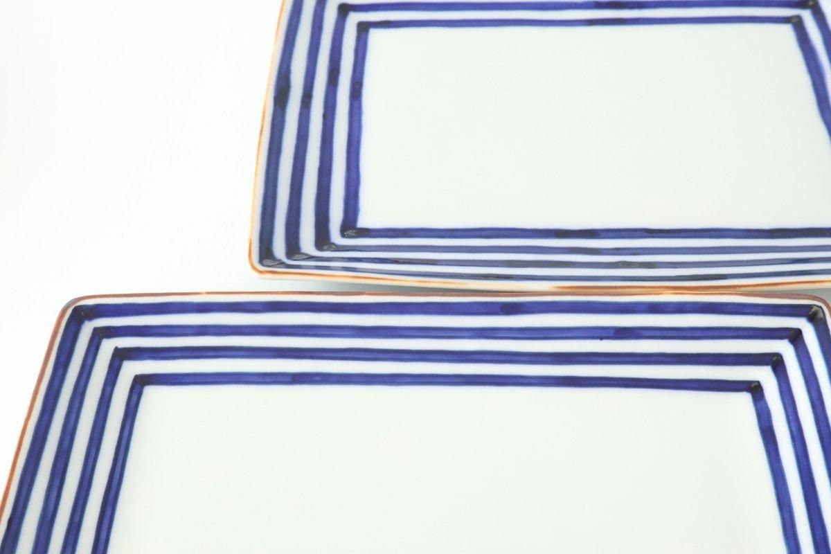 Rectangle Plate Lattice Pattern | Sushi Plate Arita Ware