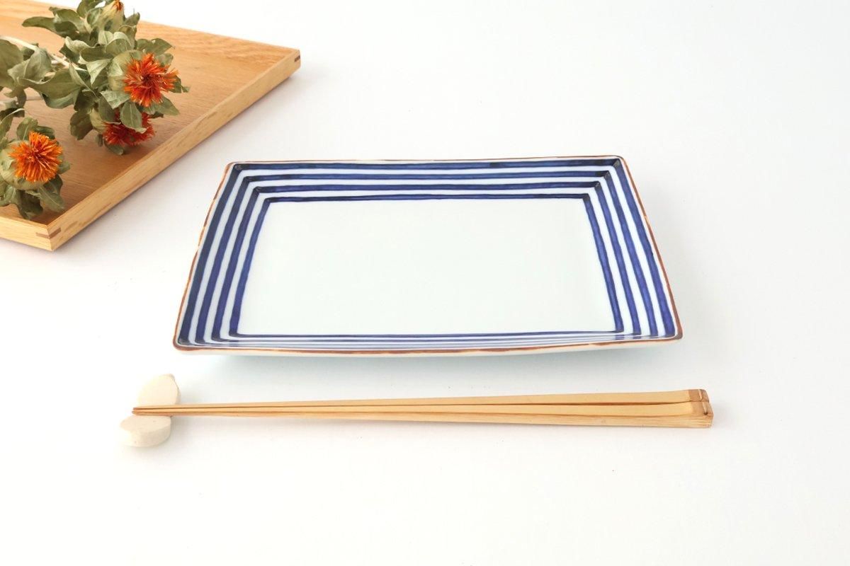 Rectangle Plate Lattice Pattern | Sushi Plate Arita Ware