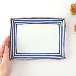 Rectangle Plate Lattice Pattern | Sushi Plate Arita Ware