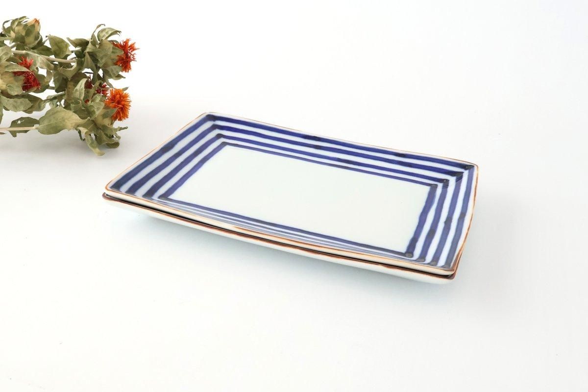 Rectangle Plate Lattice Pattern | Sushi Plate Arita Ware