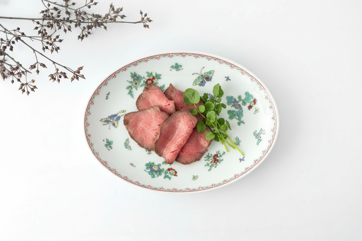 Oval Plate Butterfly 24cm/9.4in | Hasami Ware