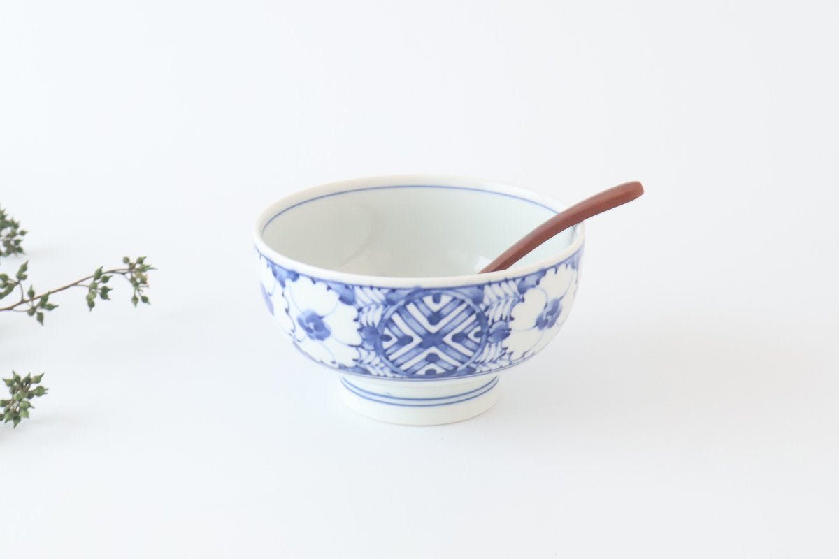 Round Bowl Blue Flower｜Kobachi Hasami Ware