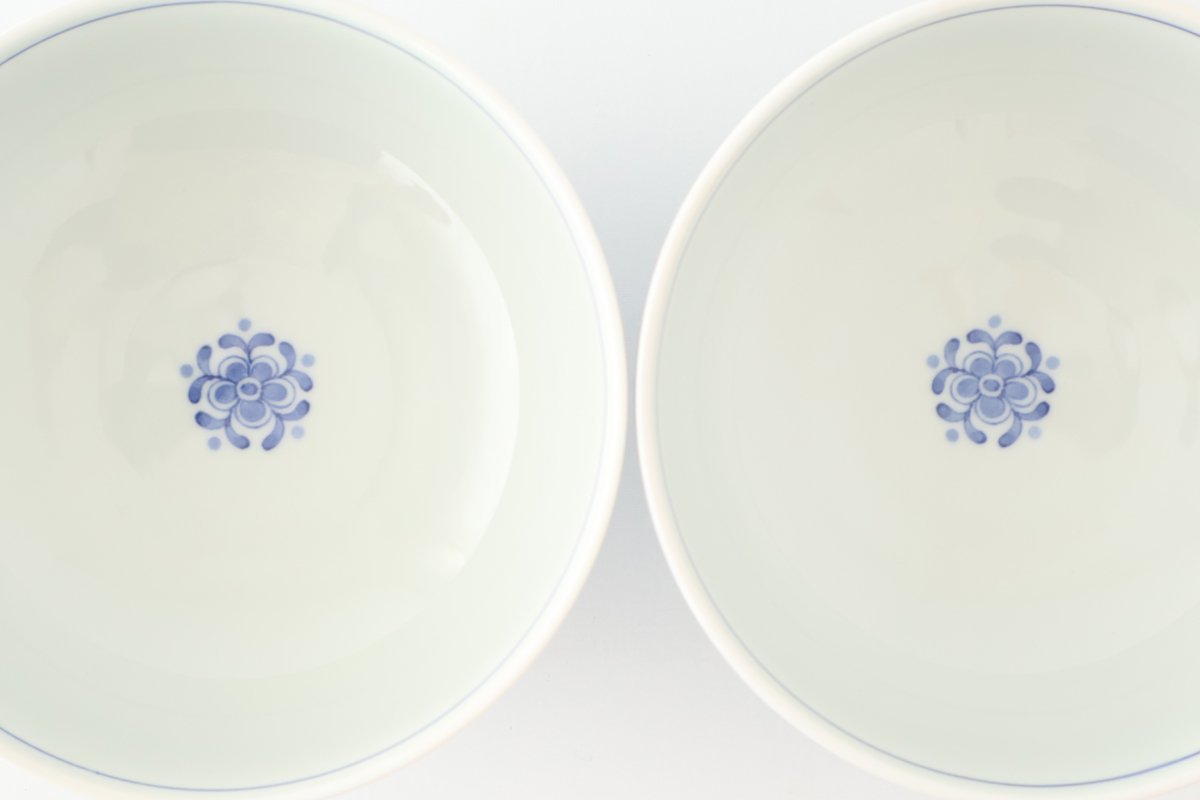 Round Bowl Blue Flower｜Kobachi Hasami Ware