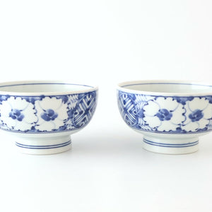 Round Bowl Blue Flower｜Kobachi Hasami Ware