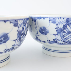 Round Bowl Blue Flower｜Kobachi Hasami Ware