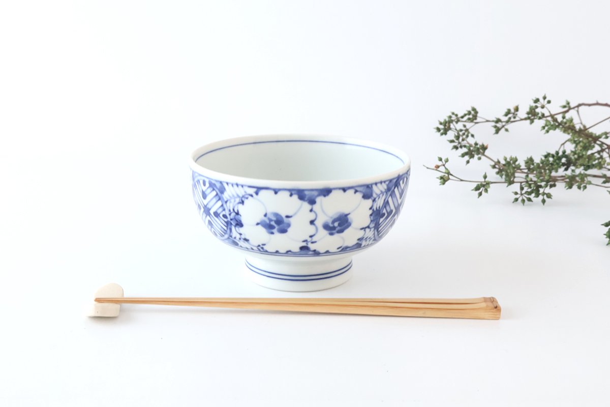 Round Bowl Blue Flower｜Kobachi Hasami Ware