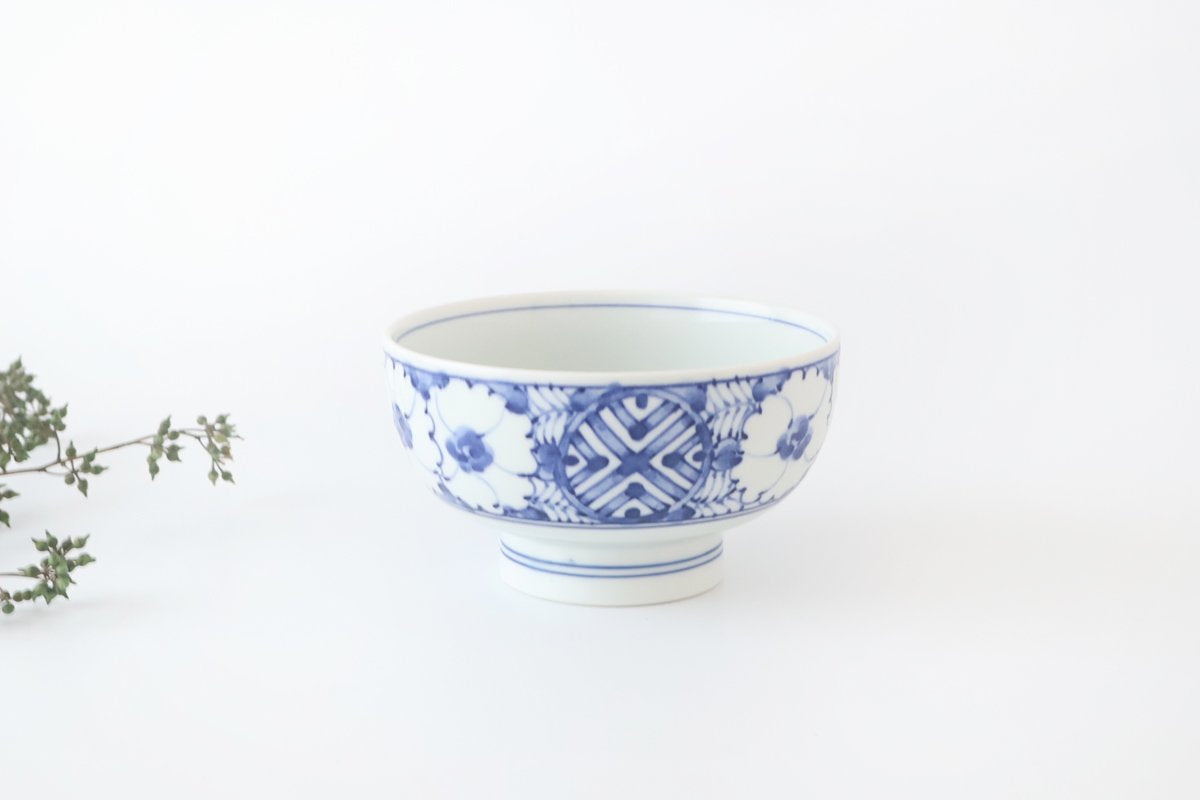 Round Bowl Blue Flower｜Kobachi Hasami Ware